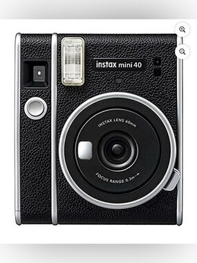 Fujifilm instax mini 40 Instant Camera - Black & Silver•Comes w/3 Rolls of Film